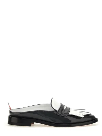 Thom Browne Kilt Varsity Penny Loafer In Black