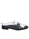 Thom Browne Varsity Penny Loafer With 2 Cm Heel In Grey