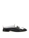 Thom Browne Varsity Penny Loafer With 2 Cm Heel In Grey