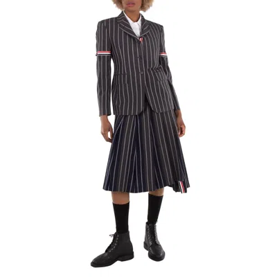 THOM BROWNE KNEE LENGTH CLASSIC PLEATED SKIRT