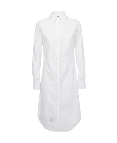 Thom Browne Knee-length Shirt Dress In White
