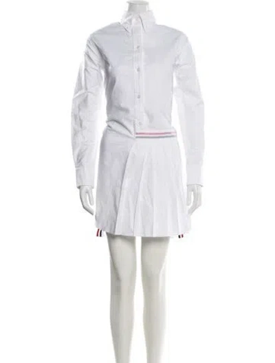 Pre-owned Thom Browne Knee-length Dress W/ Tags In White