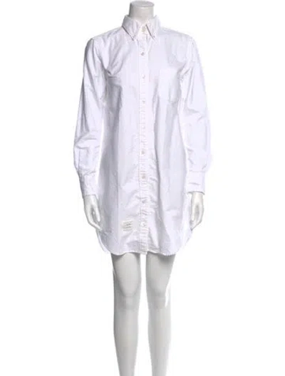 Pre-owned Thom Browne Knee-length Dress In White