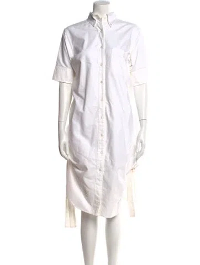 Pre-owned Thom Browne Knee-length Dress In White