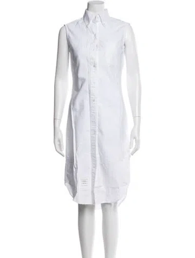 Pre-owned Thom Browne Knee-length Dress In White