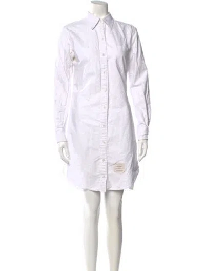 Pre-owned Thom Browne Knee-length Dress In White