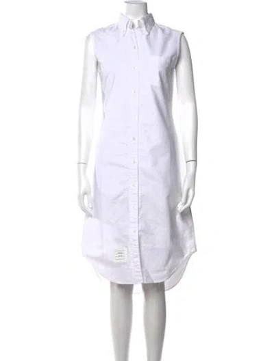 Pre-owned Thom Browne Knee-length Dress In White