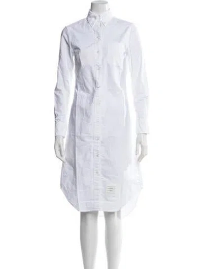 Pre-owned Thom Browne Knee-length Dress In White