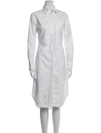 Pre-owned Thom Browne Knee-length Dress In White