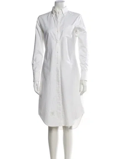Pre-owned Thom Browne Knee-length Dress In White