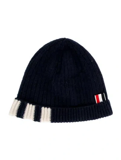Pre-owned Thom Browne Knit Beanie In Blue