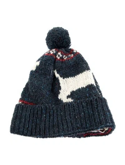 Pre-owned Thom Browne Knit Beanie In Blue