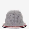 Thom Browne Grey Colorful Striped Hat In Grey