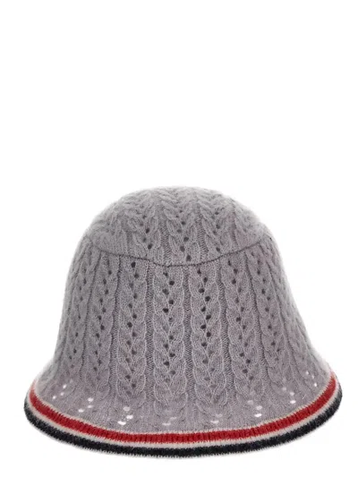Thom Browne Knit Bell Hat In Grey