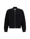 Thom Browne Honeycomb Zip Bomber Jacket In Black