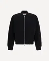 Thom Browne Honeycomb Zip Bomber Jacket In Black