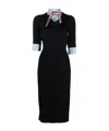 Thom Browne Ribbon-tie Layered-knit Dress In Black