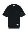 Thom Browne 4-bar Polo Shirt In Navy