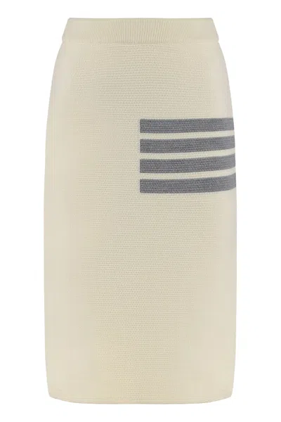 Thom Browne Knit Skirt In Neutral