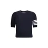 Thom Browne Intarsia Striped Sleeve T-shirt
