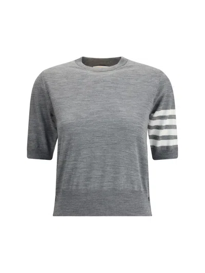 Thom Browne Knit T-shirt In Gray