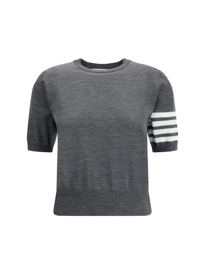 Thom Browne Knit T-shirt In Gray