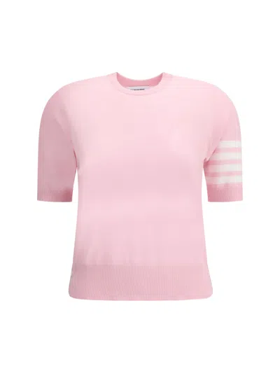 Thom Browne Knit T-shirt In Pink