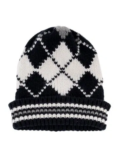 Pre-owned Thom Browne Knitted Beanie In Blue