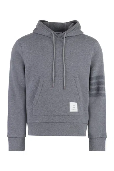 Thom Browne Knitted Hoodie In Grey