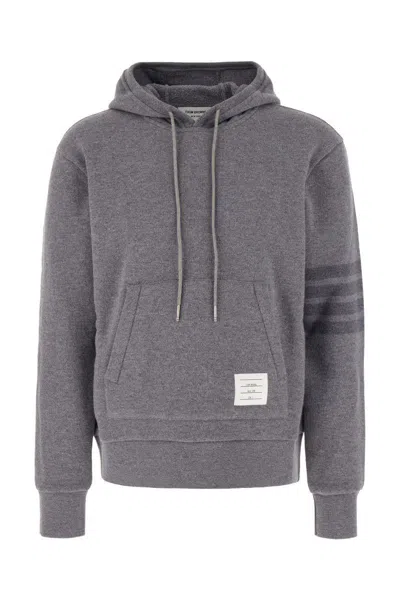 Thom Browne Knitted Hoodie In Grey