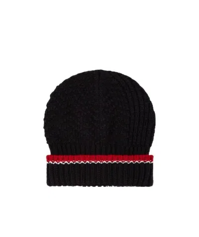Thom Browne Knitted Merino Beanie Hat In Multicolor