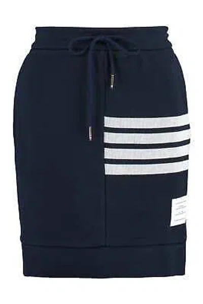 Pre-owned Thom Browne Knitted Mini Skirt In Blue