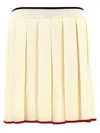 Thom Browne Knitted Pleated Skirt In Yellow