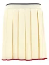 Thom Browne Knitted Pleated Skirt In Yellow