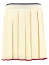 Thom Browne Knitted Pleated Skirt In White