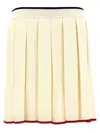 Thom Browne Knitted Pleated Skirt In White