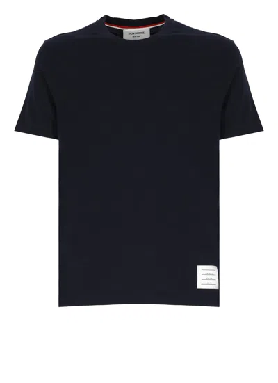 Thom Browne Knitted T-shirt In Blue