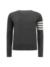 Thom Browne Milano Stitch Cotton Crewneck Sweater