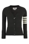 Thom Browne 4-bar Classic V-neck Cardigan In Black