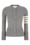 Thom Browne Grey 4-bar Stripe Knit Cardigan In Gray