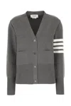 Thom Browne Grey Cotton Cardigan In Gray