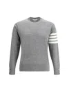 Thom Browne L Crewneck Sweater With 4 Bar Inlay