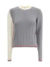 Thom Browne Virgin Wool Sweater In Gray