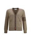 Thom Browne Milano Cardigan In Brown