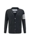 Thom Browne Cardigan In Gray