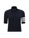 Thom Browne Fine Merino Wool Short-sleeve Turtleneck Sweater