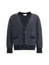Thom Browne Knitwear With Front Pockets And Ribbed Finish In Black