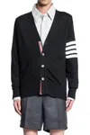 Thom Browne Cardigan Classico In Lana Con Scollo A V In Black