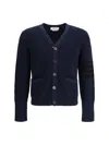 Thom Browne V-neck Cardigan In Blue