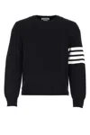 Thom Browne Merino Wool Crew-neck Sweater In Blue